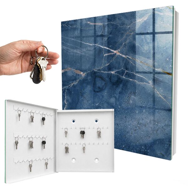 Caja para llaves de mármol azul
