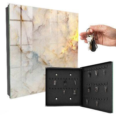 Caja para llaves con diseño de mármol