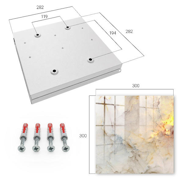 Caja para llaves con diseño de mármol