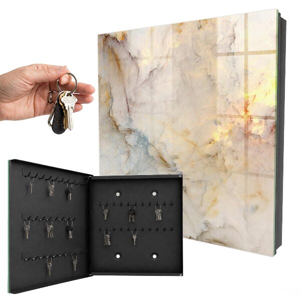 Caja para llaves con diseño de mármol