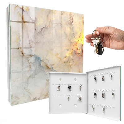 Caja para llaves con diseño de mármol