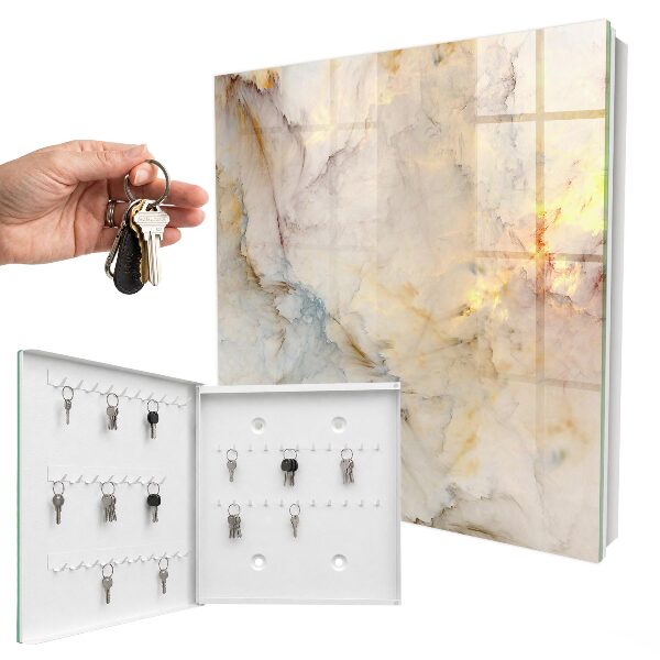 Caja para llaves con diseño de mármol