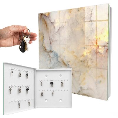 Caja para llaves con diseño de mármol