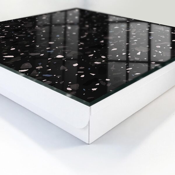 Armario para llaves de terrazo negro