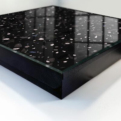 Armario para llaves de terrazo negro