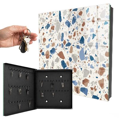 Armario para colgar llaves de mosaico de piedra