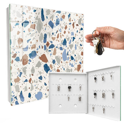 Armario para colgar llaves de mosaico de piedra