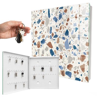 Armario para colgar llaves de mosaico de piedra