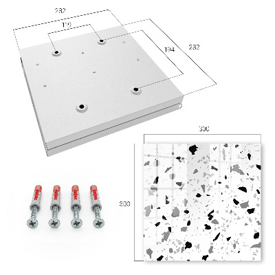 Caja para llaves de terrazo monocromático