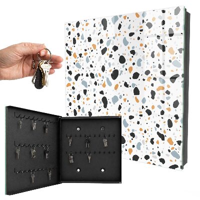 Armario para llaves con diseño de patrón de terrazo