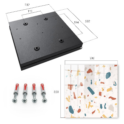 Armario para colgar llaves con diseño de composición abstracta