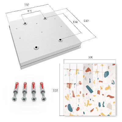 Armario para colgar llaves con diseño de composición abstracta