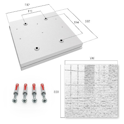 Caja para llaves con diseño de muro de ladrillo