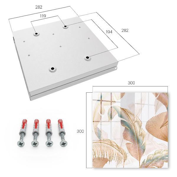 Caja para llaves con diseño de hojas delicadas