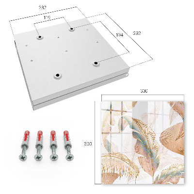 Caja para llaves con diseño de hojas delicadas