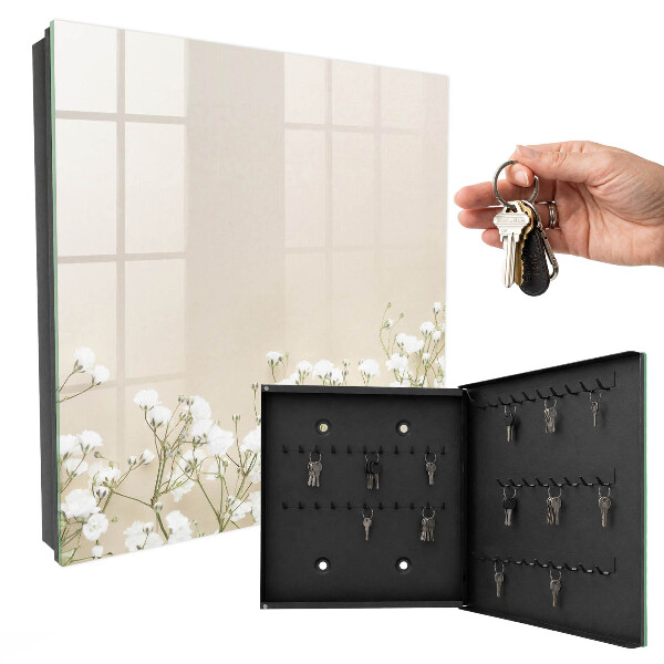 Caja para llaves con diseño de flores delicadas