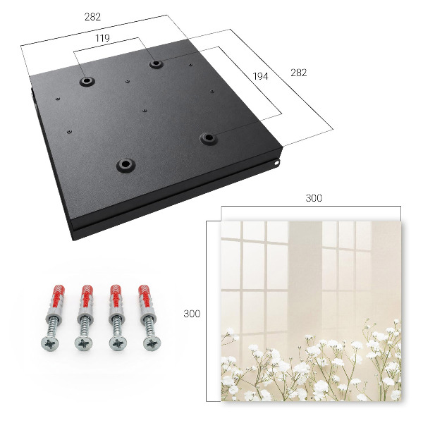 Caja para llaves con diseño de flores delicadas