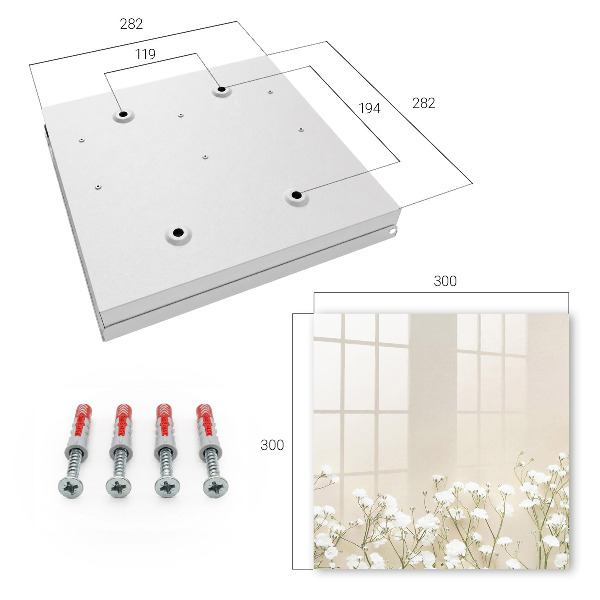 Caja para llaves con diseño de flores delicadas