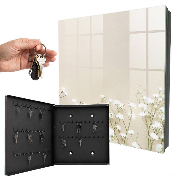 Caja para llaves con diseño de flores delicadas