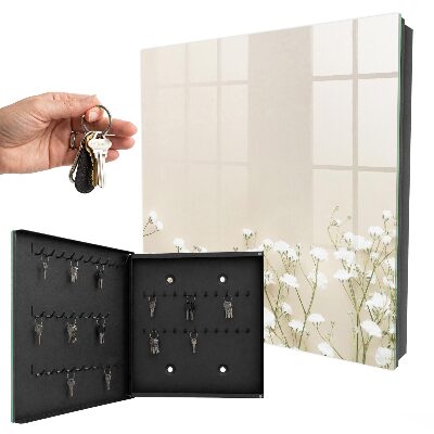 Caja para llaves con diseño de flores delicadas