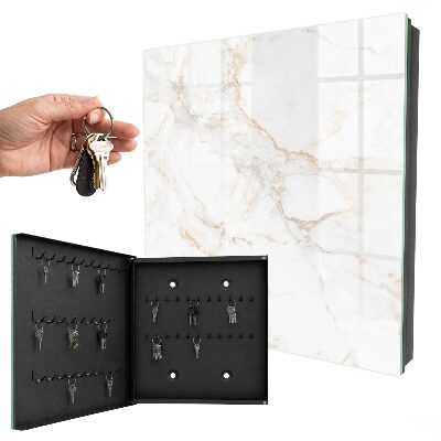Armario para llaves con diseño elegante de mármol