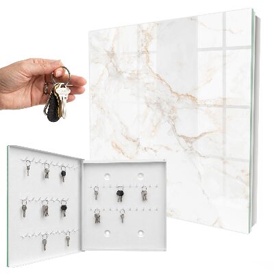 Armario para llaves con diseño elegante de mármol