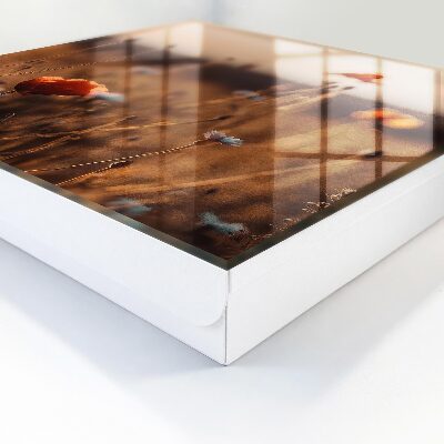 Caja para llaves con diseño de campos de amapolas