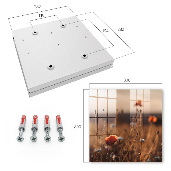 Caja para llaves con diseño de campos de amapolas