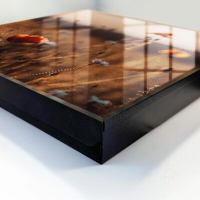 Caja para llaves con diseño de campos de amapolas