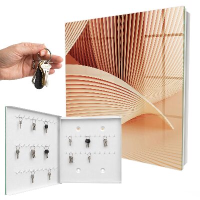 Armario para llaves con diseño de ondas abstractas