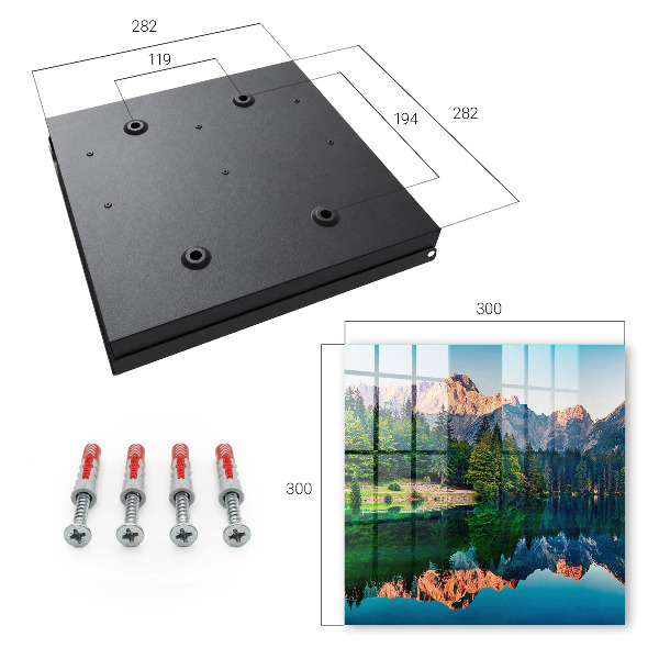 Caja para llaves con diseño de paisaje de montaña