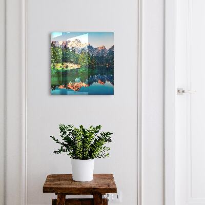 Caja para llaves con diseño de paisaje de montaña