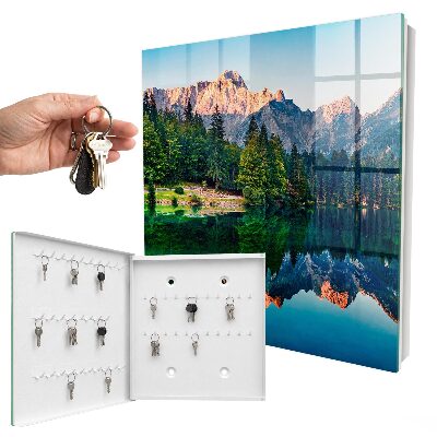 Caja para llaves con diseño de paisaje de montaña
