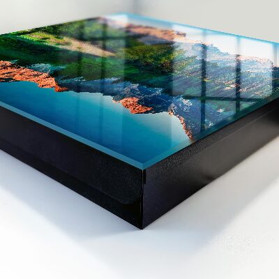 Caja para llaves con diseño de paisaje de montaña
