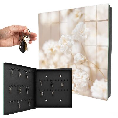 Armario para llaves con diseño de flores brillantes