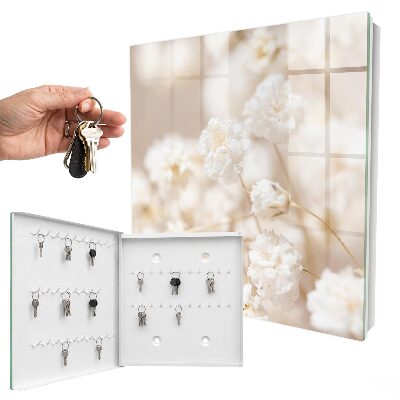 Armario para llaves con diseño de flores brillantes