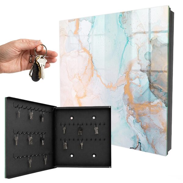 Caja para llaves de mármol colorido