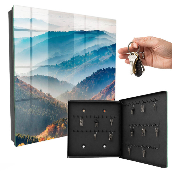 Armario para llaves con diseño de paisaje de montaña