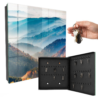 Armario para llaves con diseño de paisaje de montaña
