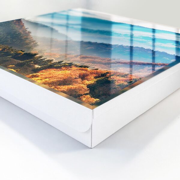 Armario para llaves con diseño de paisaje de montaña