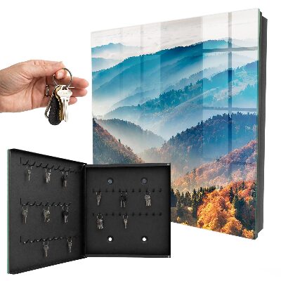 Armario para llaves con diseño de paisaje de montaña