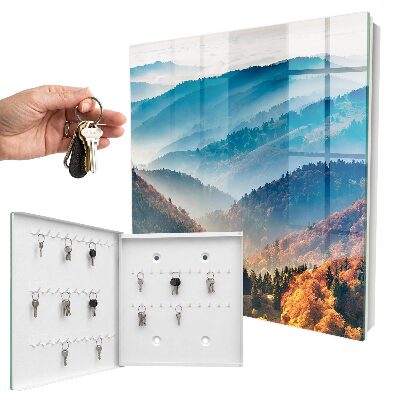 Armario para llaves con diseño de paisaje de montaña