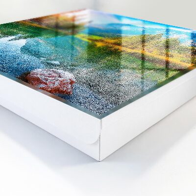 Caja para llaves con diseño de paisaje de montaña