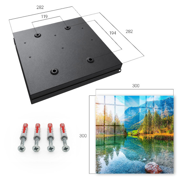 Caja para llaves con diseño de paisaje de montaña