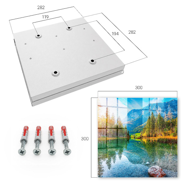 Caja para llaves con diseño de paisaje de montaña
