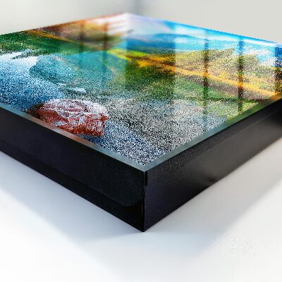 Caja para llaves con diseño de paisaje de montaña