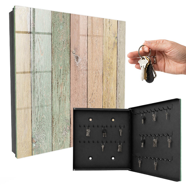 Caja para llaves de diseño con pizarras en colores pastel