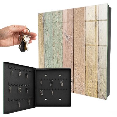 Caja para llaves de diseño con pizarras en colores pastel