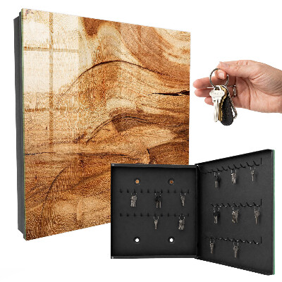 Caja para llaves con textura de madera