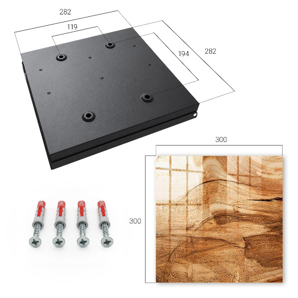 Caja para llaves con textura de madera